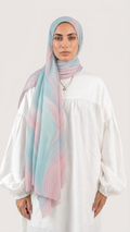 Hijabii Printed Chiffon Hijab J4 Pastel Wave