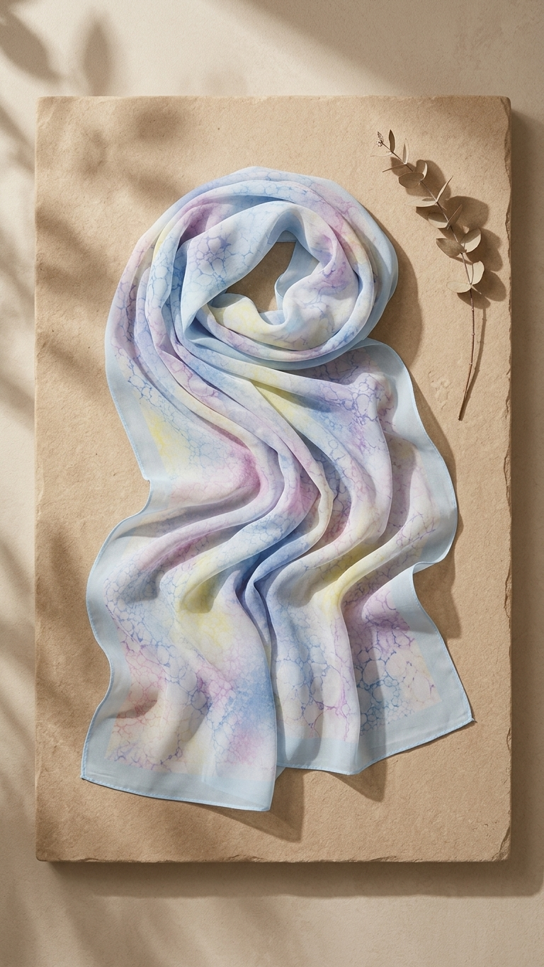 Hijabii Printed Chiffon Hijab – Style 5 – view 5