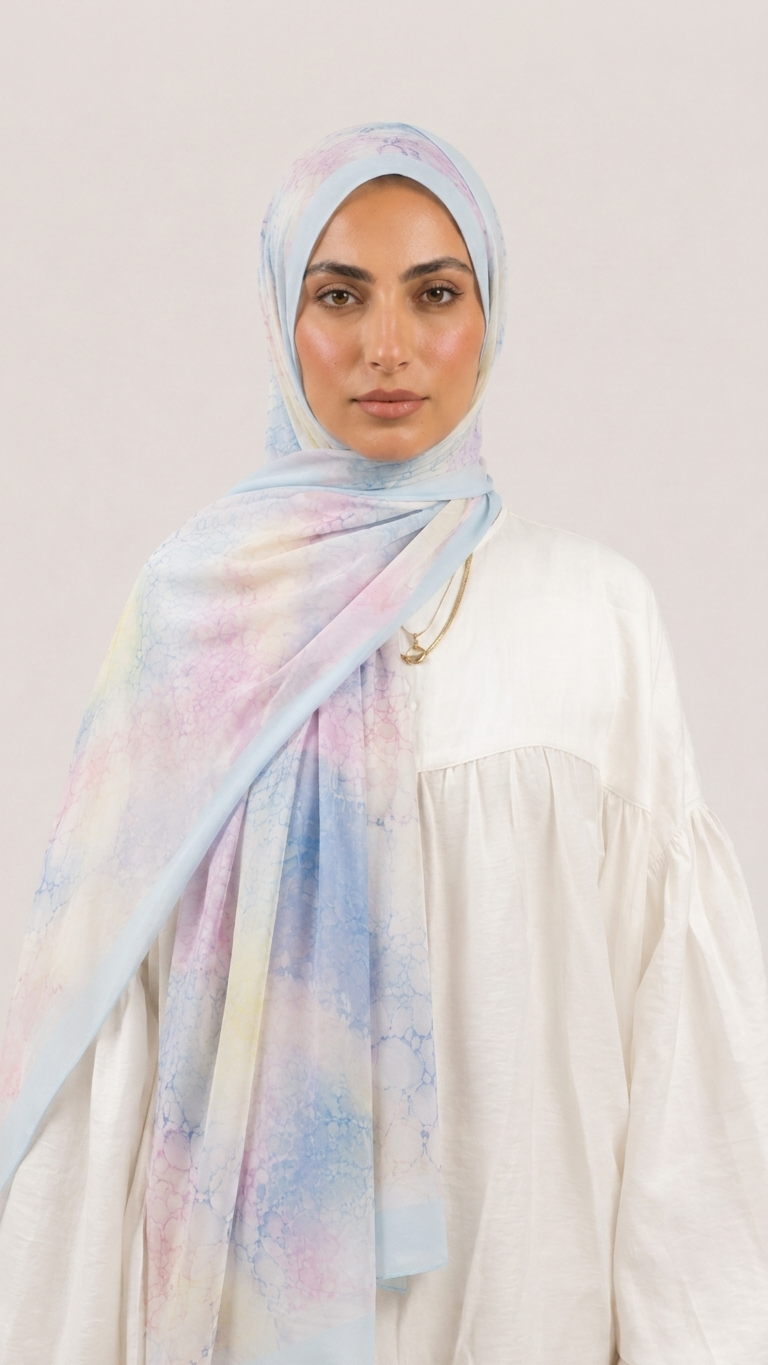Hijabii Printed Chiffon Hijab – Style 5