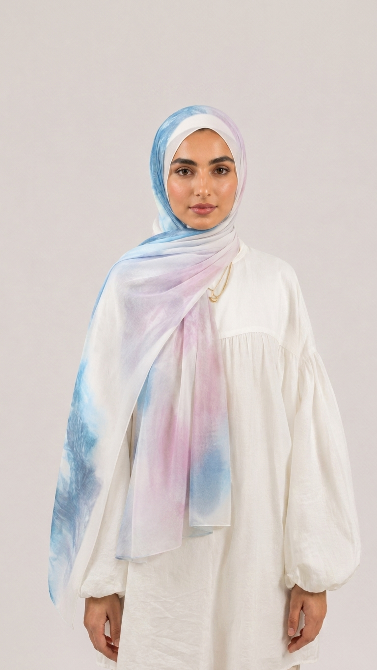 Hijabii Printed Chiffon Hijab – Style 7
