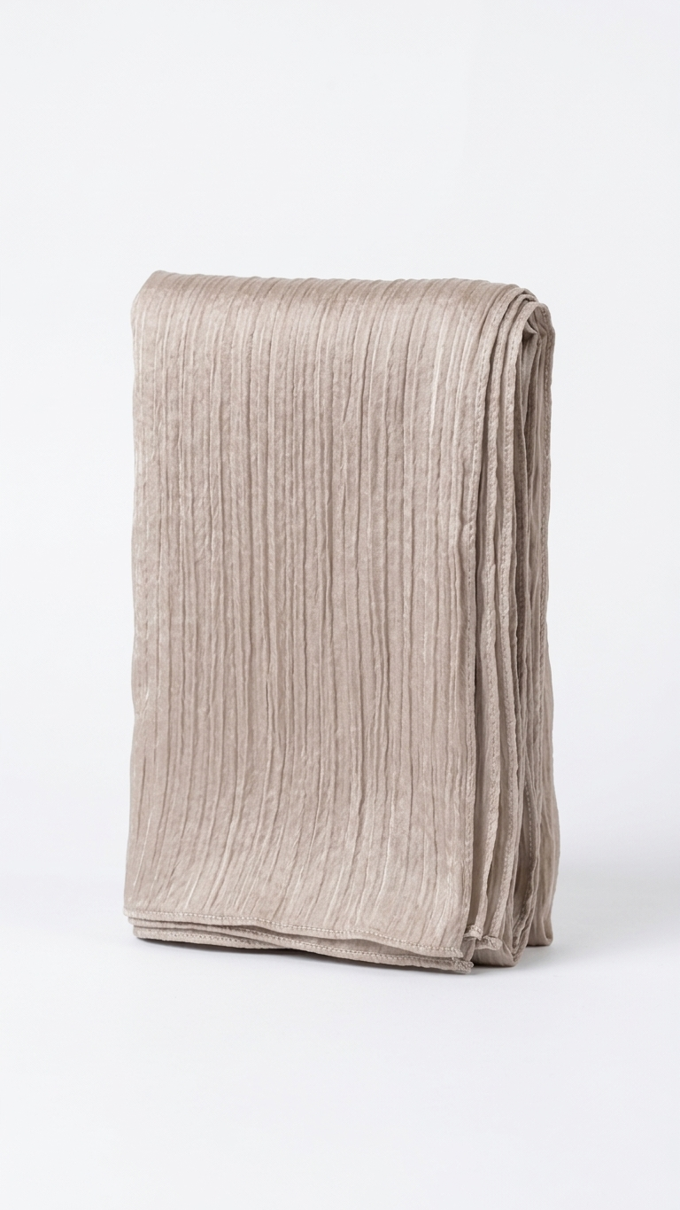 Silk Linen Hijab in Mocha - view 5