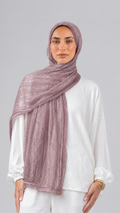 Silk Linen Hijab in Purple - view 1