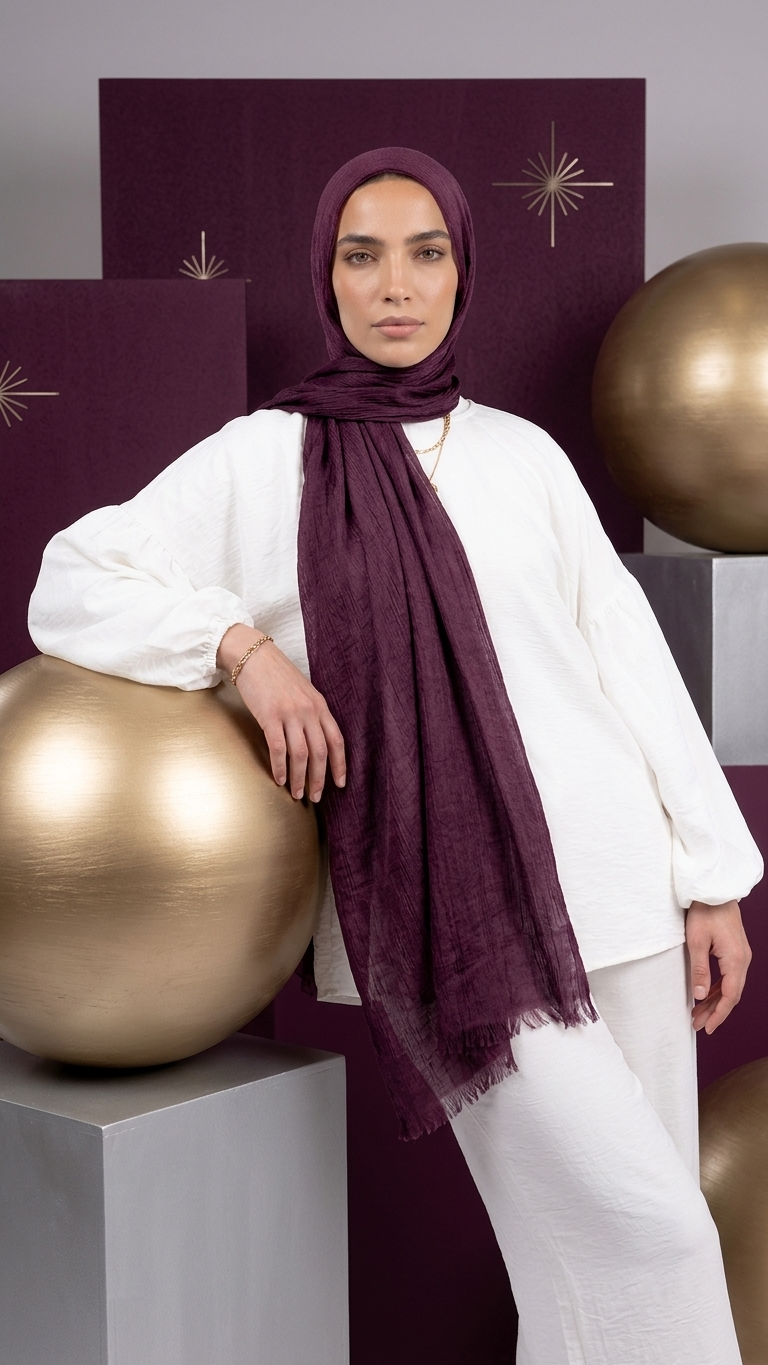حجاب إسفنجي بلون البرقوق | SP-PL