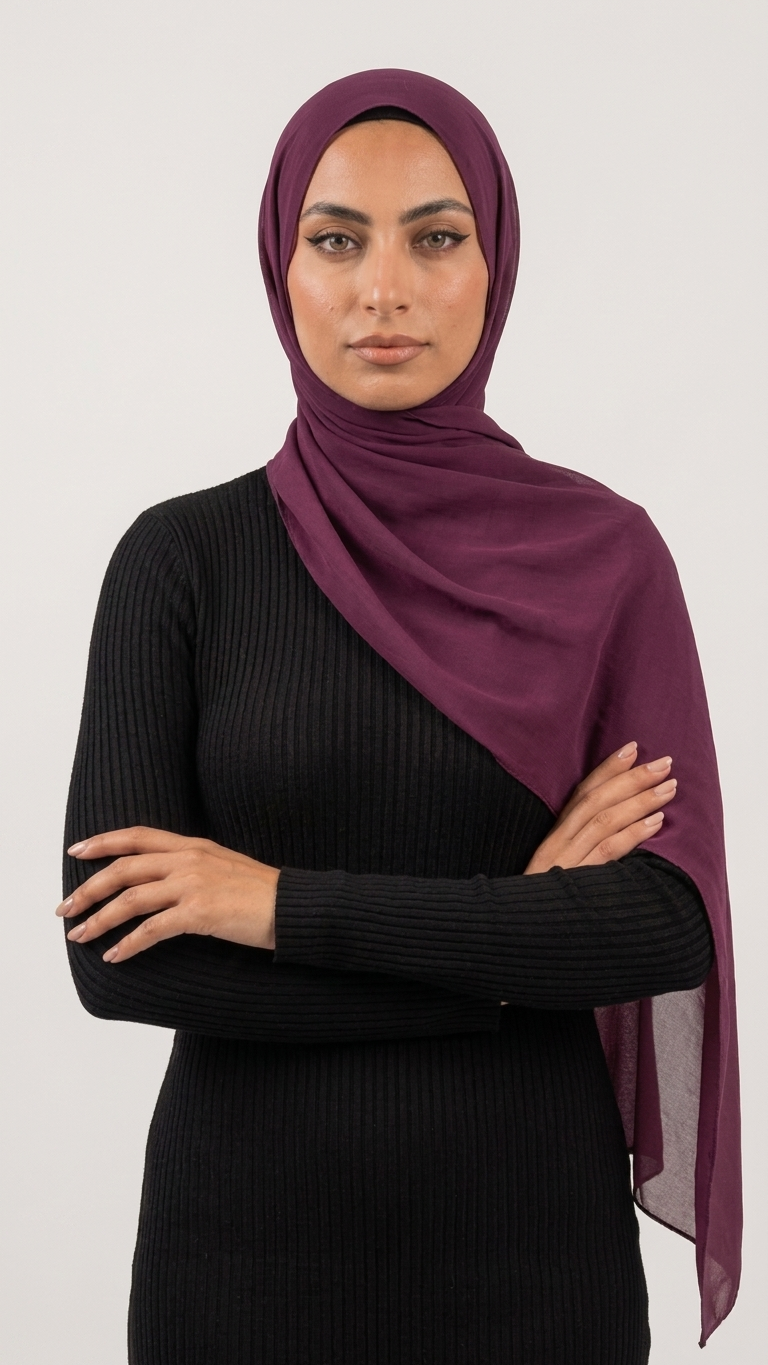 Sponge Hijab Plum | SP-PL