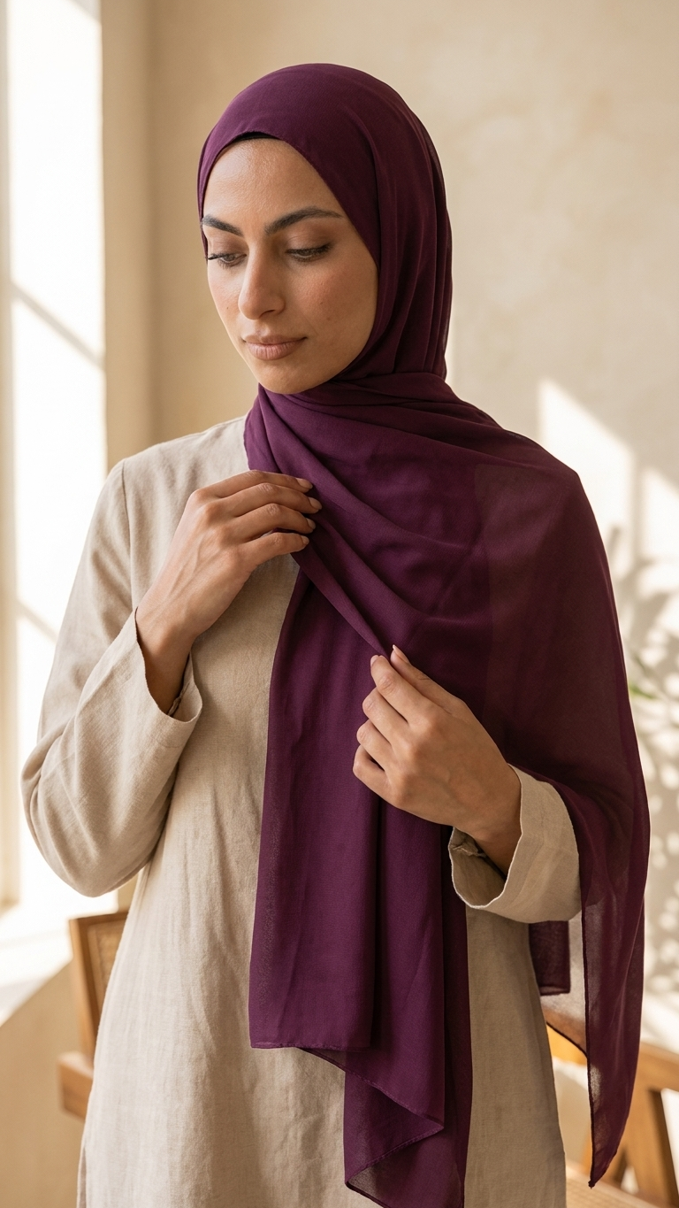 Sponge Hijab Plum | SP-PL